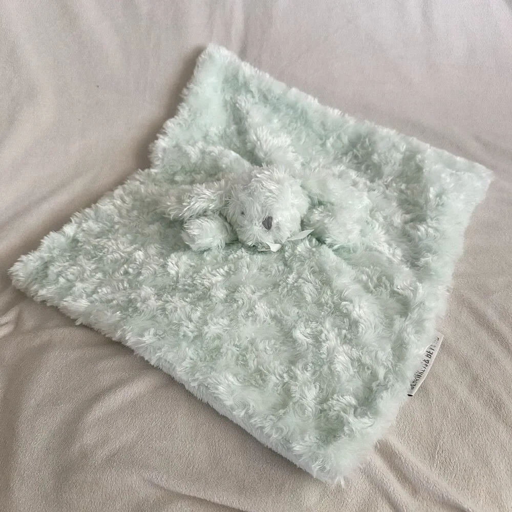 Blankets And Beyond Mint Bunny Rabbit Baby Lovey Security Soother Plush Soft Toy